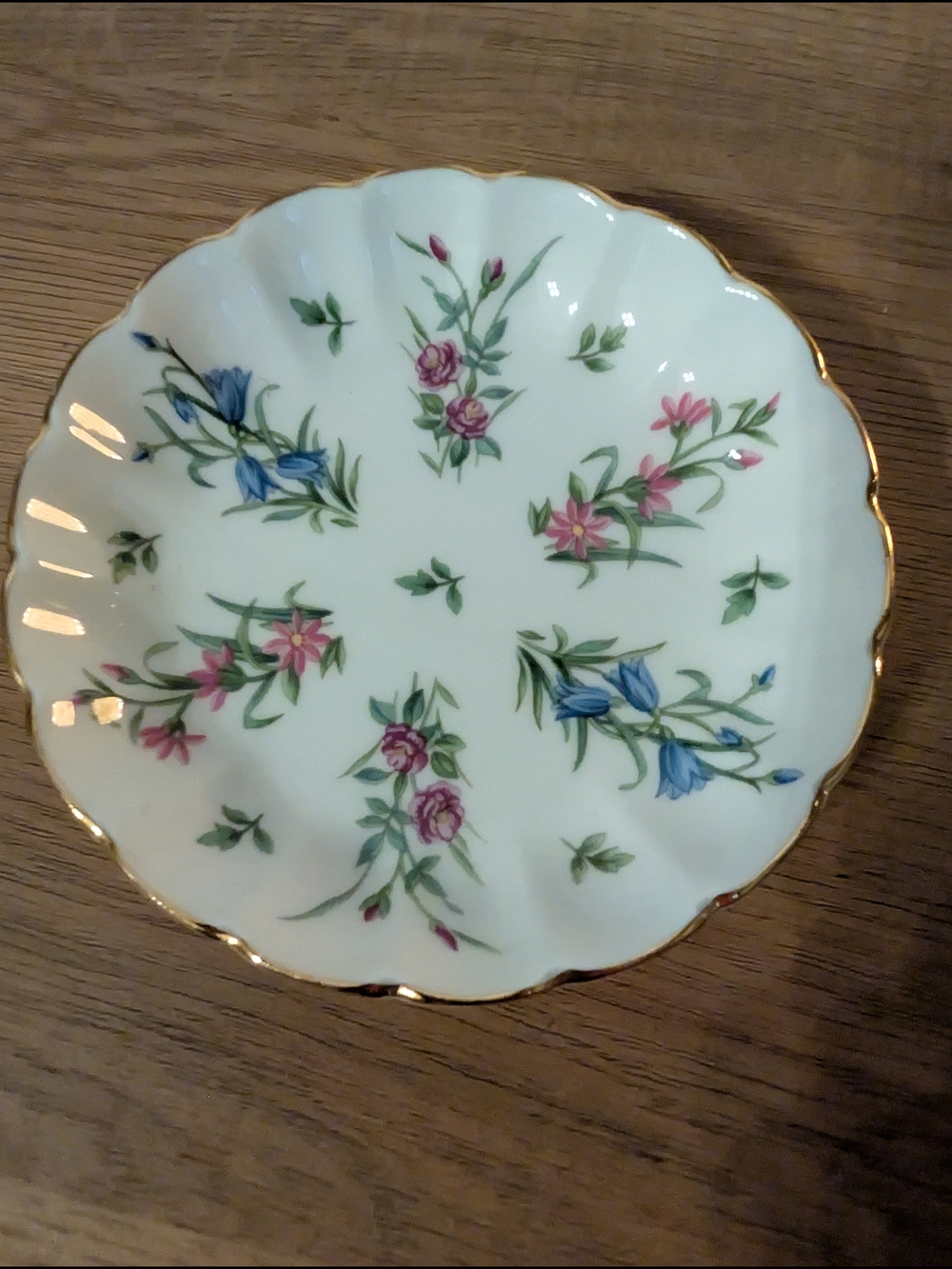 Spode White Porcelain Scalloped Dish/Butterpat 4"